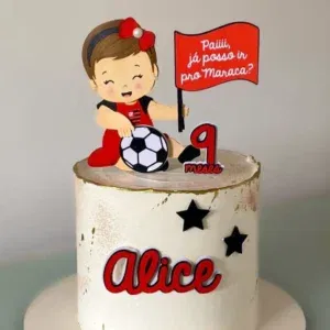 Arquivo de corte de topo de bolo Flamengo Baby em Studio. Topper, decoração e festas.