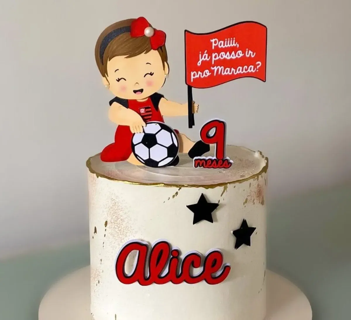 Arquivo de corte de topo de bolo Flamengo Baby em Studio. Topper, decoração e festas.