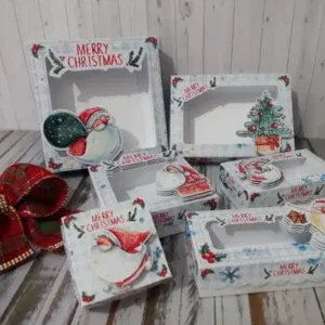 Arquivo de corte digital para centro de mesa tema Natal simples no formato Studio para Silhouette e decoração natalina de baixo custo.