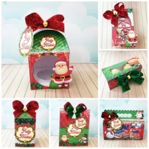 Arquivo digital tema decoração de festa de Natal nos formatos Studio e PDF para topo de bolo e enfeites natalinos para imprimir e recortar.