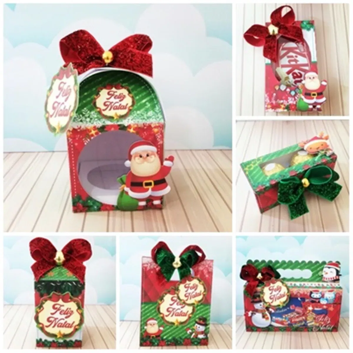 Arquivo digital tema decoração de festa de Natal nos formatos Studio e PDF para topo de bolo e enfeites natalinos para imprimir e recortar.