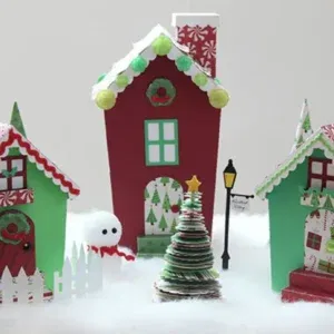 Arquivo digital tema Natal no formato Silhouette Studio para decoração de festa natalina e topo de bolo para imprimir e recortar.