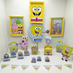 Aniversario Bob Esponja Simples Studio, Png e Pdf