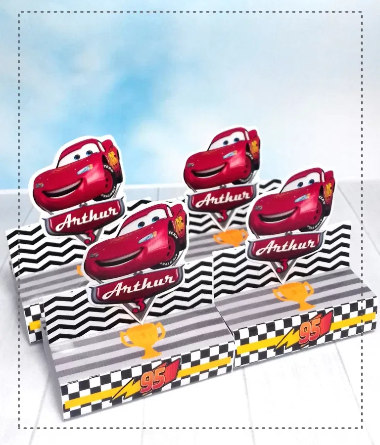 Arquivo de corte digital tema Carros Disney para aniversário no formato Studio para máquinas Silhouette, ideal para decoração de festas infantis e personalizados.