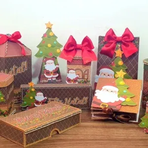 Arquivo digital para festa de aniversário tema Natal simples nos formatos Studio e PDF para topo de bolo e decoração para imprimir.