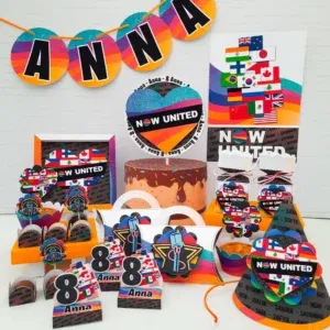 Arquivo digital para festa com tema Now United nos formatos Studio e PDF para máquinas de corte Silhouette ou tesoura, ideal para personalizados de aniversário.