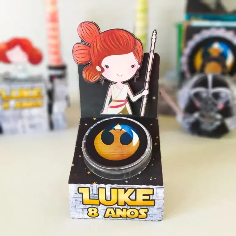 Arquivo para topo de bolo e itens de aniversário tema Star Wars nos formatos Studio e PDF, pronto para imprimir e recortar na Silhouette ou tesoura.