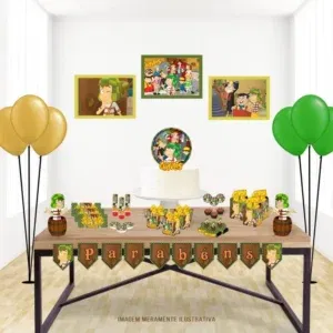 Arquivo de corte digital tema Turma do Chaves para aniversário nos formatos Studio e PDF para máquinas Silhouette ou tesoura, ideal para personalizados de luxo.