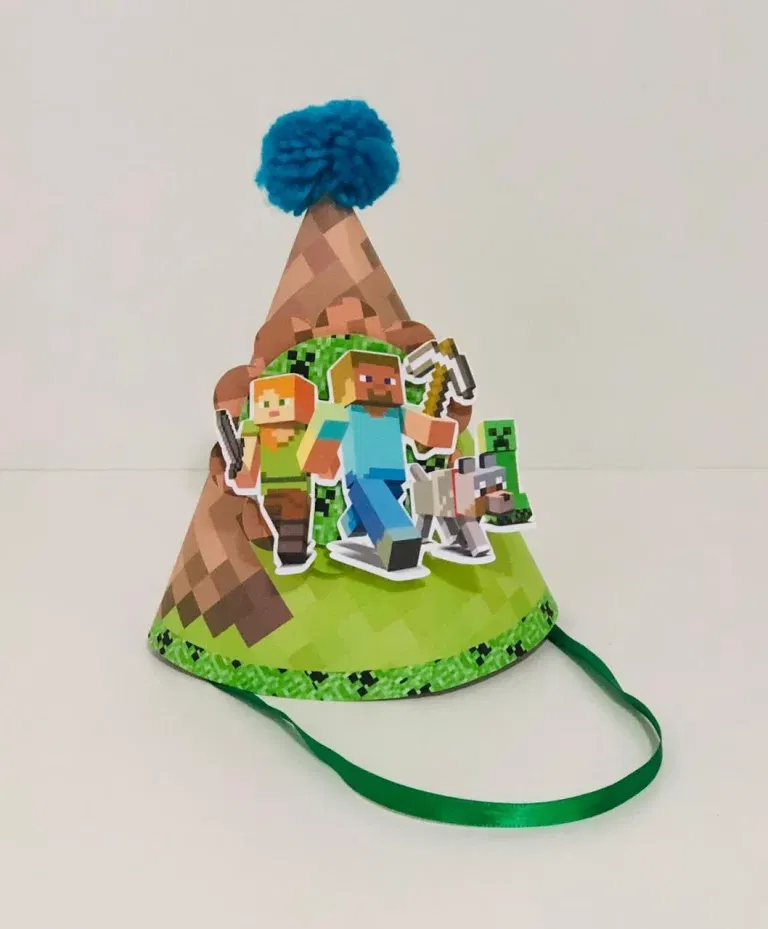 Arquivo para topo de bolo e itens de decoração Minecraft nos formatos Studio e PDF, pronto para imprimir e recortar na Silhouette ou tesoura.