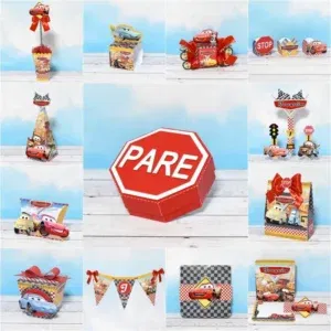 Arquivo de corte digital tema Carros Disney no formato Studio para máquinas Silhouette, ideal para criação de personalizados e decoração de festas infantis.