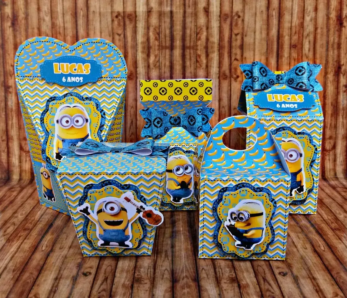 Arquivo digital tema Minions no formato Studio para máquinas de corte Silhouette, ideal para personalizados de aniversário e decoração de festas.
