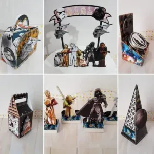 Arquivo de corte digital tema Star Wars no formato Studio para máquinas Silhouette, ideal para criação de personalizados e decoração de festas galácticas.