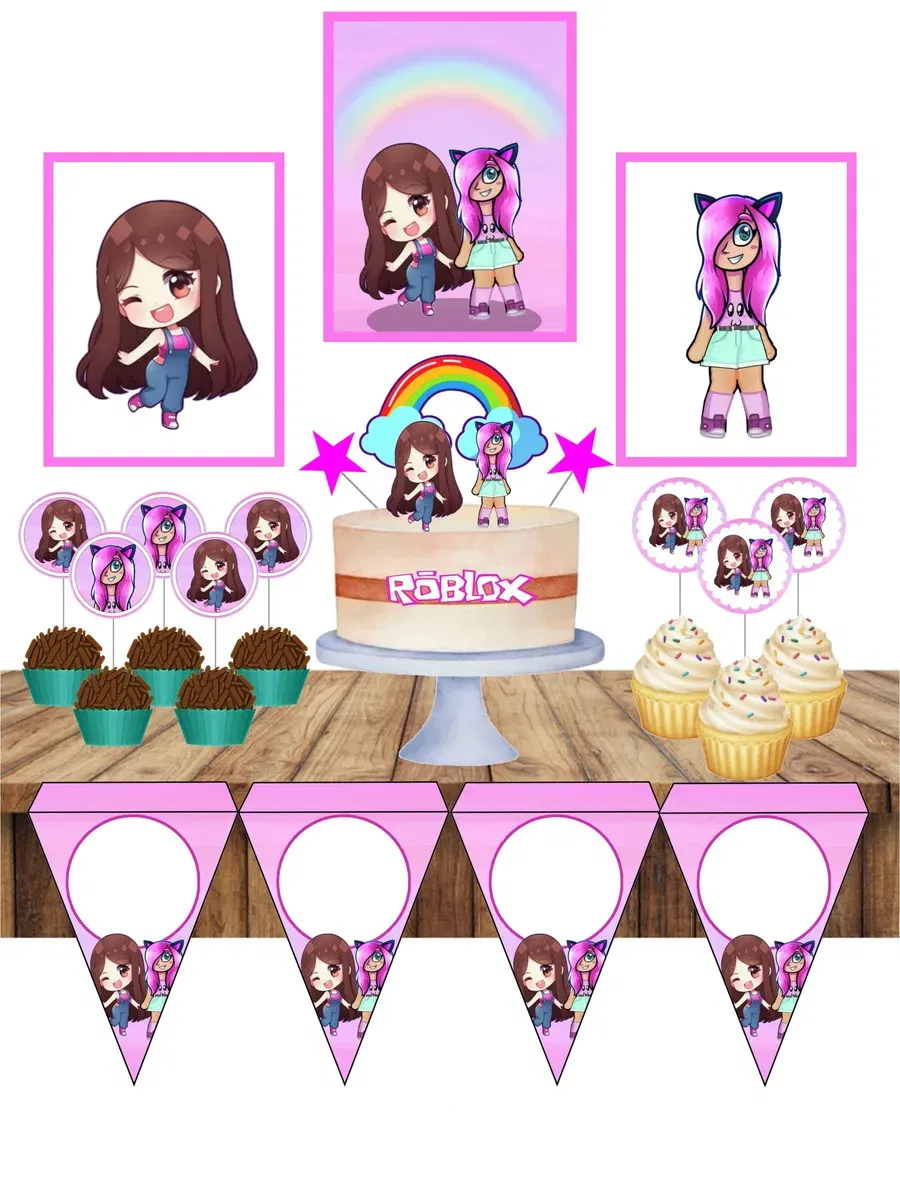 Arquivo Festa Decoracao Roblox Rosa Studio