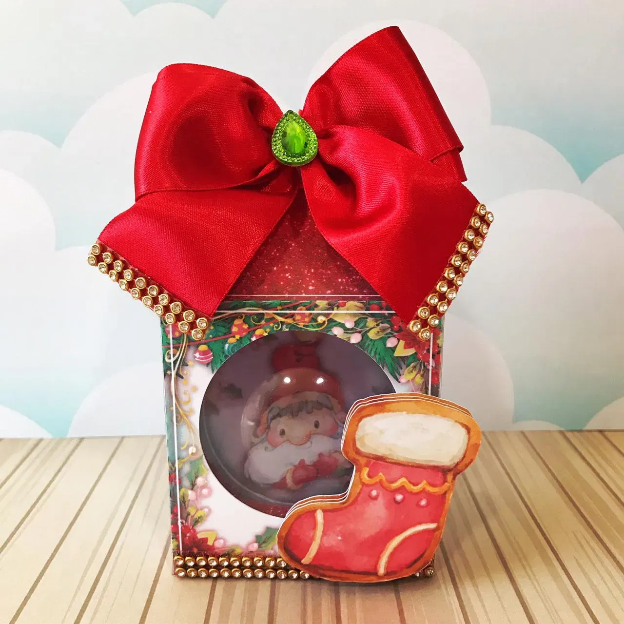 Arquivo digital tema festa de Natal nos formatos Studio, PNG e PDF para topo de bolo, topper e decoração natalina para imprimir.