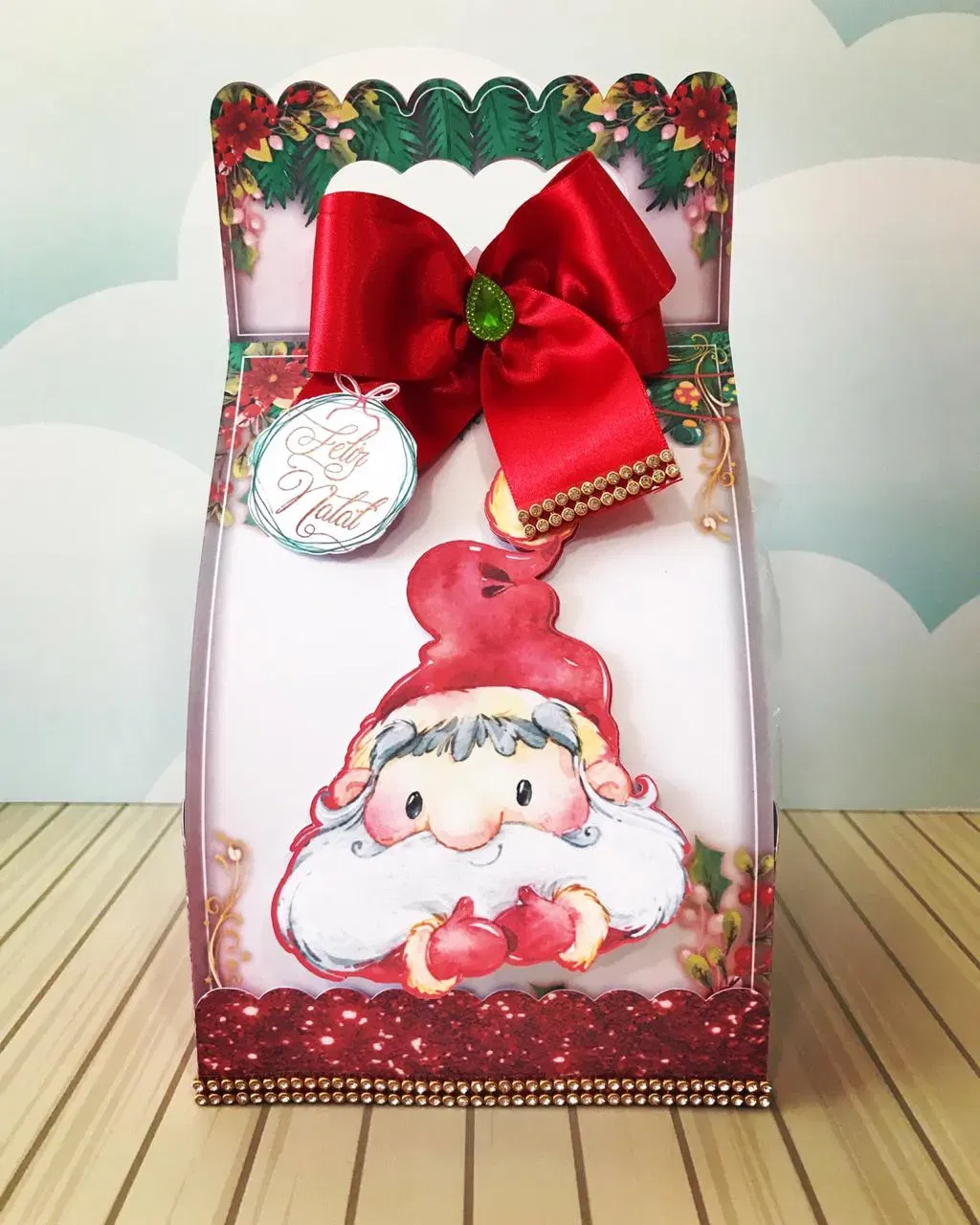 Arquivo de corte digital para topper de bolo e itens decorativos tema Natal nos formatos Studio, PDF e imagem PNG em alta resolução.