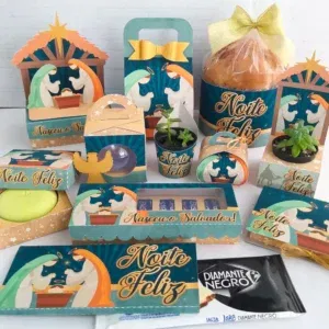 Arquivo digital tema Natal Religioso no formato Studio para topo de bolo e decoração natalina cristã para imprimir e recortar na Silhouette.