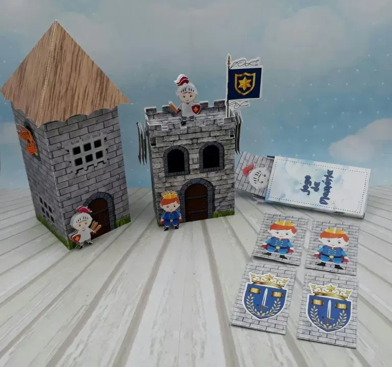 Arquivo de corte digital tema Cavaleiro e Dragão no formato Studio para máquinas Silhouette, ideal para criação de personalizados e decoração de festas medievais.