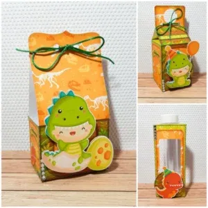 Arquivo de corte digital tema Dinossauros nos formatos Studio e PDF para máquinas Silhouette ou tesoura, ideal para personalizados de luxo e festas infantis.