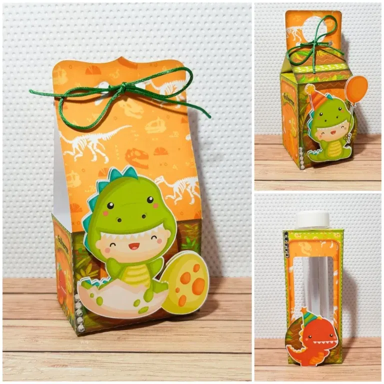 Arquivo de corte digital tema Dinossauros nos formatos Studio e PDF para máquinas Silhouette ou tesoura, ideal para personalizados de luxo e festas infantis.