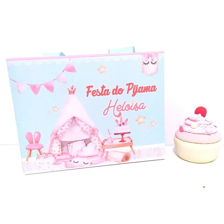 Arquivo para topo de bolo e personalizados Festa do Pijama nos formatos Studio e PDF, pronto para imprimir e recortar na Silhouette ou tesoura.