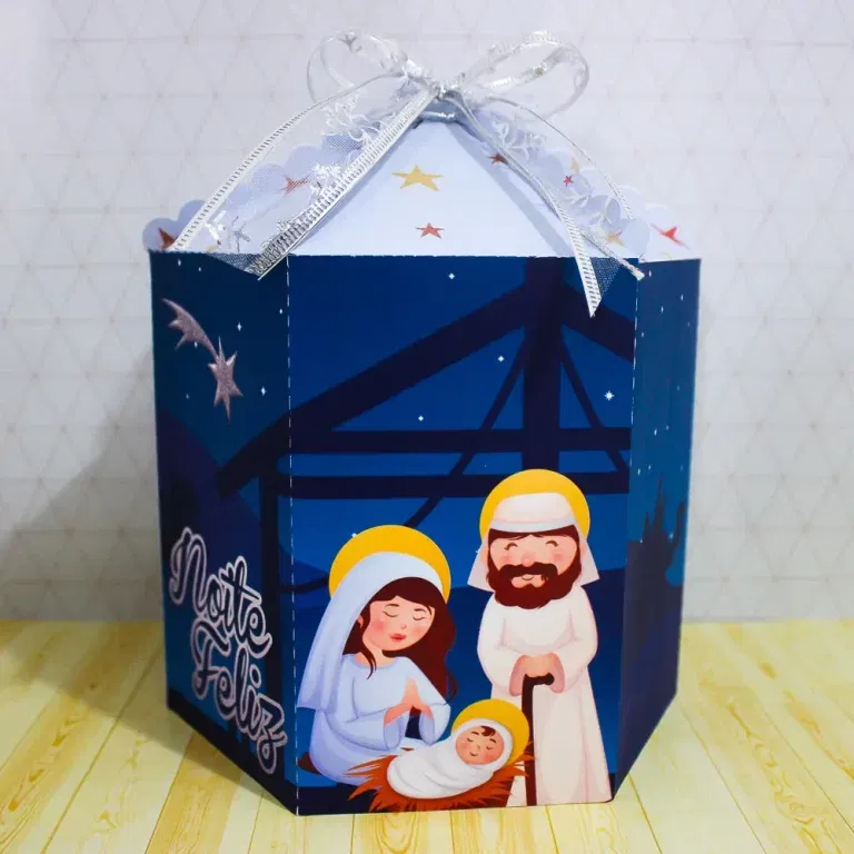 Arquivo de Natal Religioso para recortar no formato Studio ideal para topo de bolo e decoração de festas e ceias cristãs.