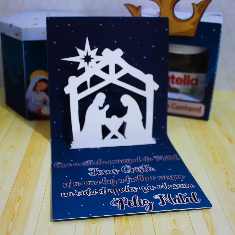 Arquivo digital tema Natal Religioso no formato Studio para topo de bolo e decoração natalina para imprimir e recortar na Silhouette.