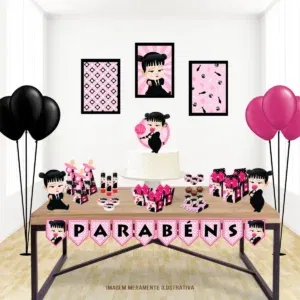 Arquivo digital tema Poderosa Chefinha nos formatos Studio e PDF para topo de bolo e itens de festa para imprimir e recortar na Silhouette.