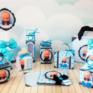 Conjunto de arquivos digitais tema Poderoso Chefinho para aniversário para imprimir e recortar nos formatos Studio e PDF para topo de bolo.