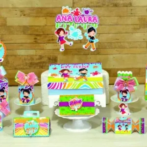 Arquivo digital tema Slime nos formatos Studio e PDF para máquinas de corte Silhouette ou tesoura, ideal para decoração de festas infantis.