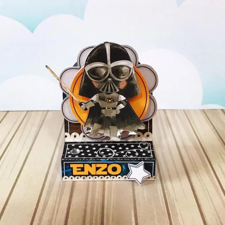 Arquivo de corte digital tema Star Wars nos formatos Studio, PNG e PDF para máquinas Silhouette ou tesoura, ideal para decoração de festas e personalizados.