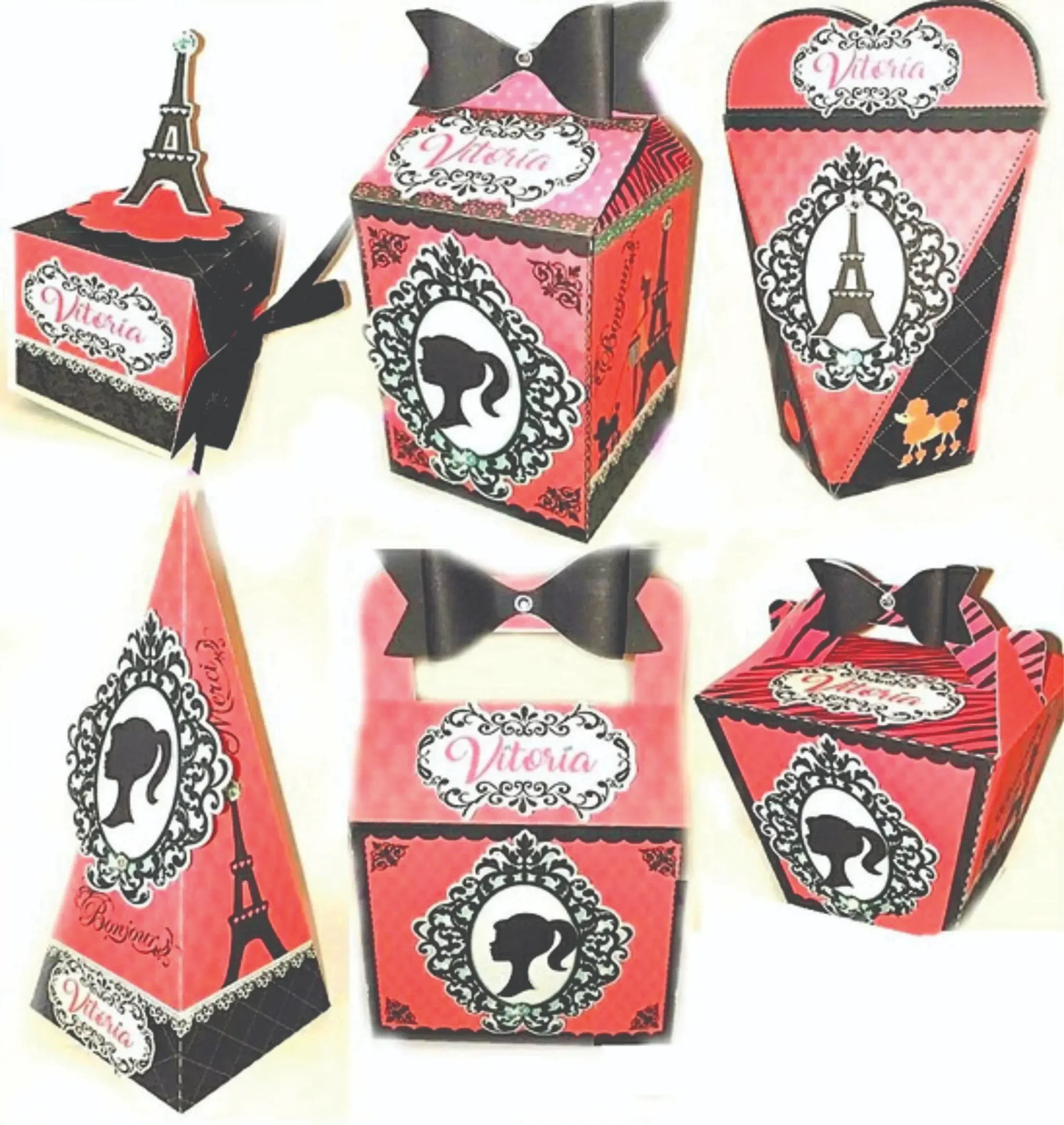 Arquivo de corte digital tema Barbie em Paris no formato Studio para máquinas Silhouette, ideal para decoração de festas luxuosas e personalizados de aniversário.