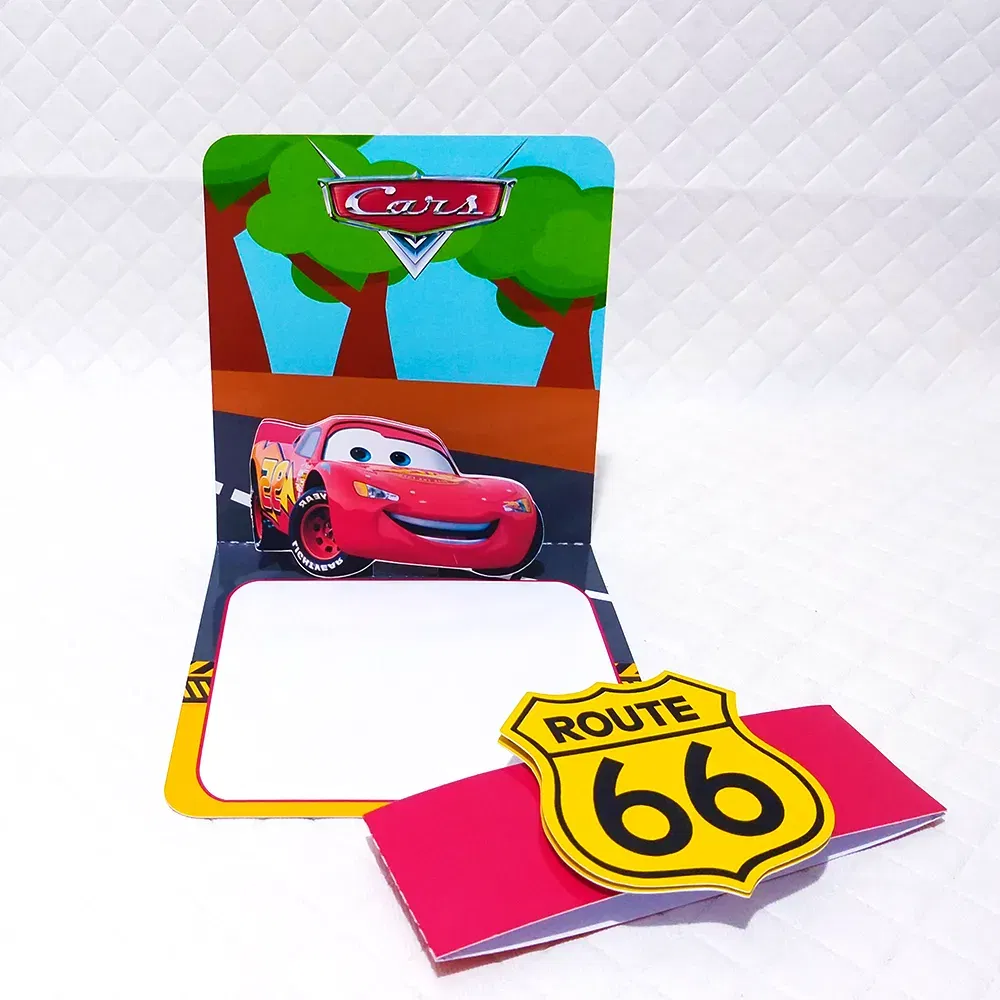 Moldes digitais de decoração infantil tema Carros nos formatos Studio e PDF para impressão de alta resolução e personalizados de festas.