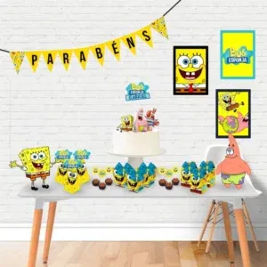 Centro de Mesa Bob Esponja Studio e Pdf