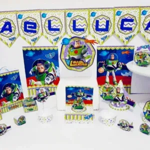 Arquivo digital para centro de mesa tema Buzz Lightyear nos formatos Studio e PDF para imprimir e recortar na Silhouette ou tesoura.