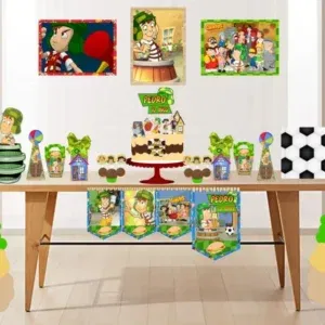 Arquivo de corte digital para centro de mesa tema Turma do Chaves nos formatos Studio e PDF para máquinas Silhouette ou tesoura, ideal para decoração de festas infantis.