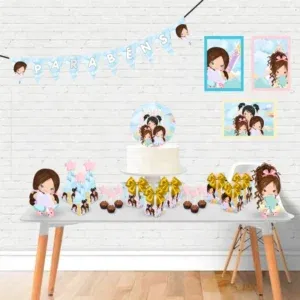 Arquivo de corte digital para centro de mesa tema Festa do Pijama nos formatos Studio e PDF para máquinas Silhouette ou tesoura, ideal para decoração de festas infantis e noites do pijama.