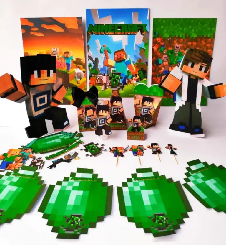 Centro de Mesa Minecraft Studio e Pdf