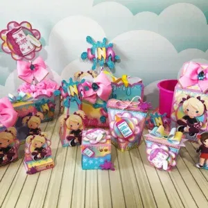 Arquivo digital para centro de mesa tema Slime nos formatos Studio, PNG e PDF para imprimir e recortar na Silhouette ou tesoura.