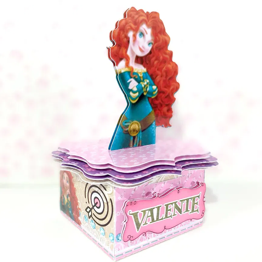 Arquivo digital para centro de mesa tema Princesa Valente nos formatos Studio, PNG e PDF para imprimir e recortar na Silhouette ou tesoura.