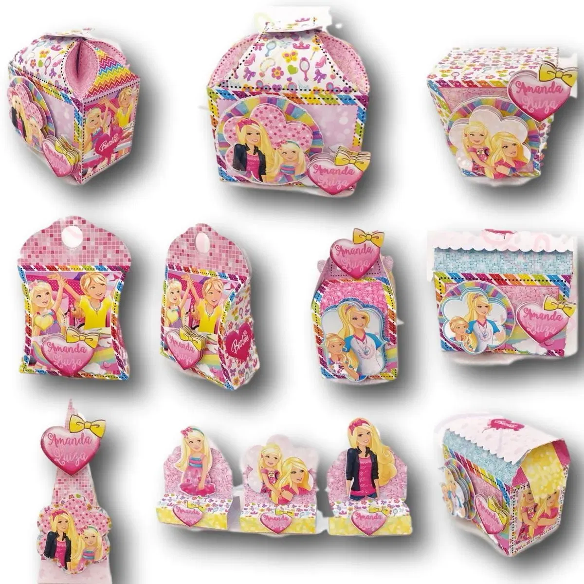 Arquivo de corte digital para decoração de aniversário da Barbie no formato Studio para máquinas Silhouette, ideal para festas infantis e personalizados de luxo.