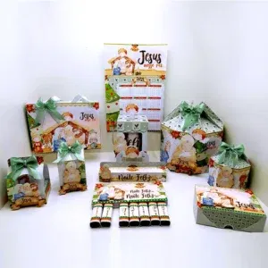 Arquivo digital para centro de mesa de Natal nos formatos Studio, PNG e PDF para imprimir e recortar na Silhouette ou manualmente com tesoura.