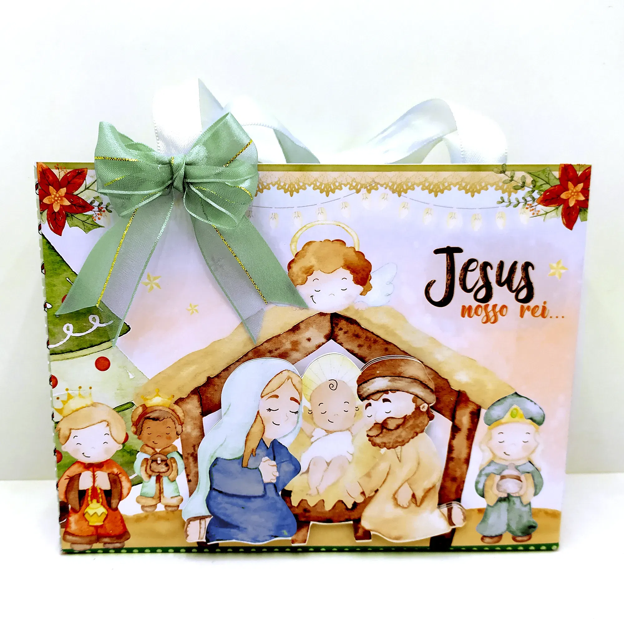 Arquivo de corte digital para enfeite de mesa tema Natal nos formatos Studio, PDF e PNG para Silhouette, tesoura e artes digitais.