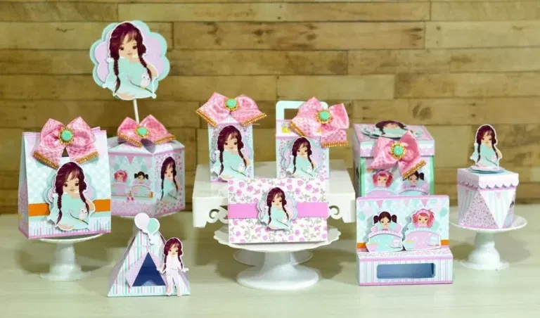 Arquivo de corte para caixa e decoração digital de aniversário Festa do Pijama nos formatos Studio e PDF, ideal para lembrancinhas criativas.