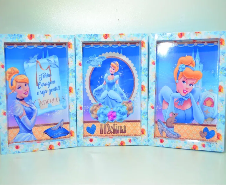 Arquivo de corte digital para topper de bolo e mimos de luxo tema Cinderela nos formatos Studio, PDF e PNG para Silhouette e tesoura.