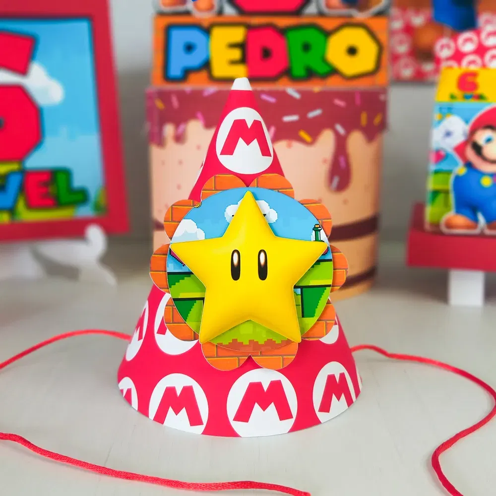 Moldes digitais de Mario Bros para festa infantil nos formatos Studio e PDF para impressão de alta qualidade e corte preciso.