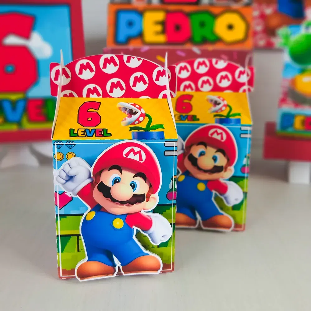 Arquivo de Mario Bros para recortar nos formatos PDF e Studio ideal para decoração de mesas e festas infantis personalizadas.