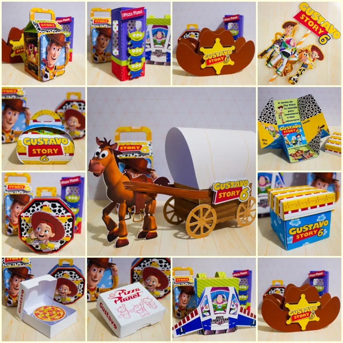 Arquivo digital tema Toy Story nos formatos Studio e PDF para decoração simples de festa para imprimir e recortar na Silhouette ou tesoura.