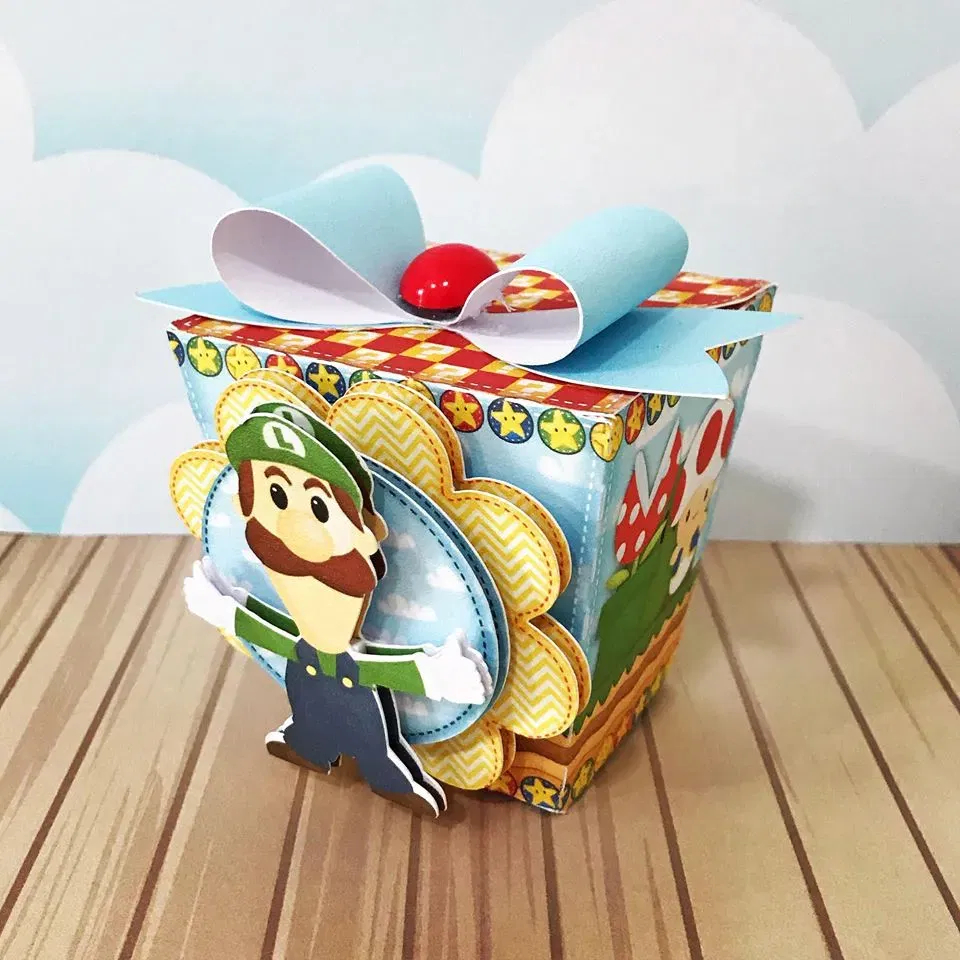 Moldes digitais de Super Mario para decoração simples nos formatos Studio, PNG e PDF para impressão de alta qualidade.