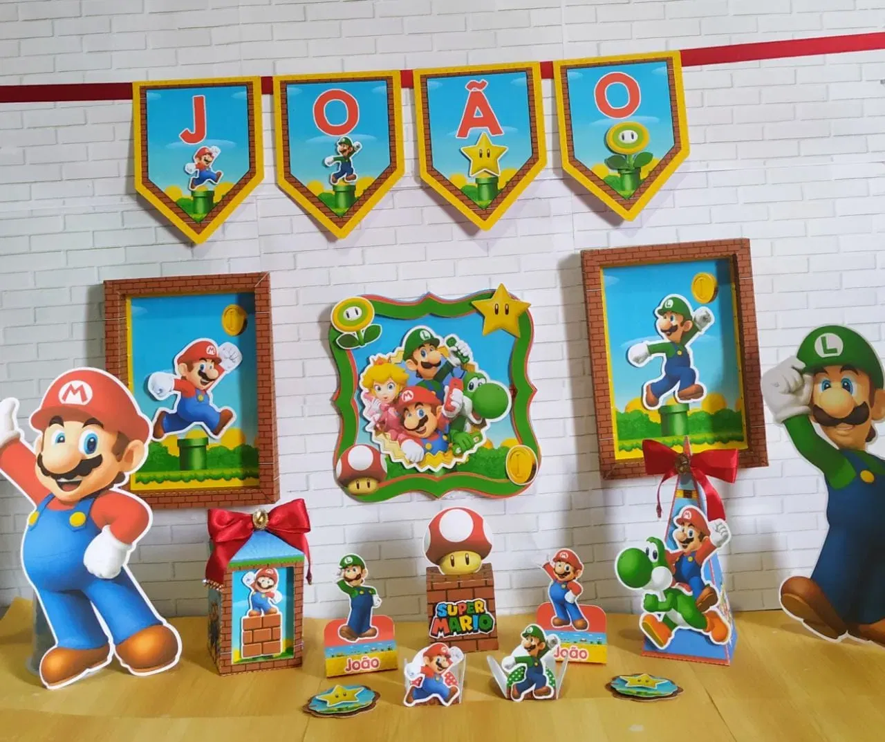 Decoracao Tema Mario e Luigi Studio Png e Pdf