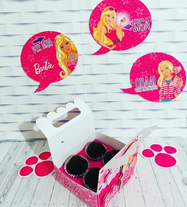 Arquivo de corte tema Páscoa da Barbie nos formatos Studio e PDF para máquinas Silhouette ou tesoura, ideal para decoração de festas e caixas de ovos.